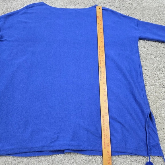 Lilly Pulitzer Elba Sweater Womens Small Blue Tassel 3/4 Sleeve Beach Resort - Picture 10 of 12